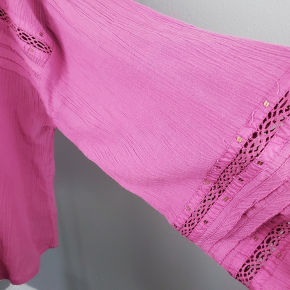 Free people long sleeve top with buttons - Picture 6 of 9